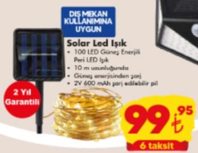 Solar Led Işık 10 m 100 Led image