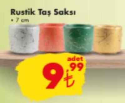 Rustik Taş Saksı 7 cm image