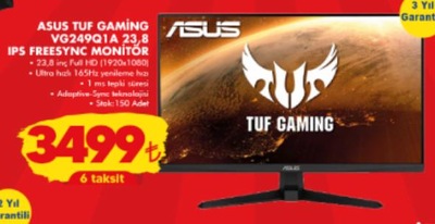 Asus TUF Gaming VG249Q1A 23,8 IPS FreeSYNC Monitör image