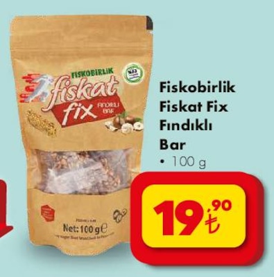 Fiskobirlik Fiskat Fix Fındıklı Bar 100 g image