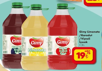 Gimy Limonata/Karadut/Vişneli İçecek 3 L image