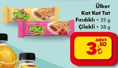 Ülker Kat Kat Tat Fındıklı 25 g/Çilekli 28 g image