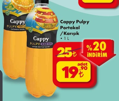 Cappy Pulpy Portakal/Karışık 1 L image