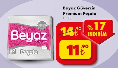 Beyaz Güvercin Premium Peçete 50'li image