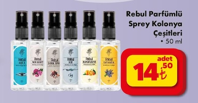 Rebul Parfümlü Sprey Kolonya Çeşitleri 50 ml image