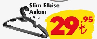 Slim Elbise Askısı 9'lu image