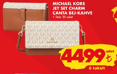 Michael Kors Jet Set Charm Çanta Bej-Kahve image