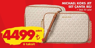 Michael Kors Jet Set Çanta Çanta Bej image