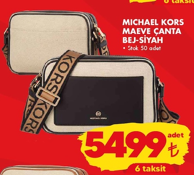 Michael Kors Maeve Çanta Bej-Siyah image