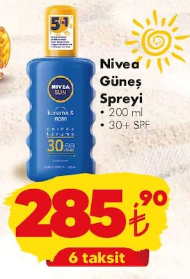 Nivea Güneş Spreyi 30+ SPF 200 ml image