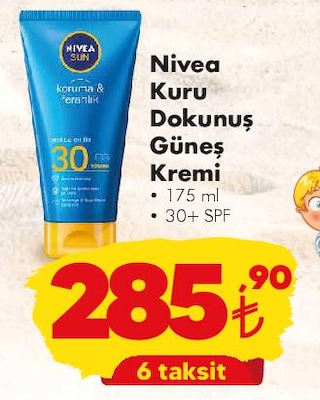 Nivea Kuru Dokunuş Güneş Kremi 30+ SPF 175 ml image