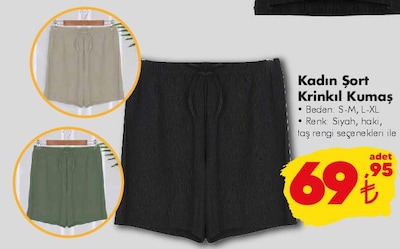 Kadın Şort Krinkıl Kumaş image