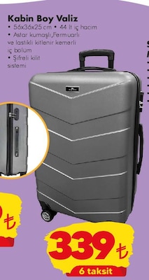 Kabin Boy Valiz 56x36x25 cm 44 lt image