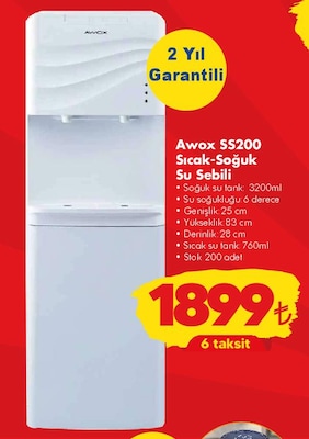 Awox SS200 Sıcak-Soğuk Su Sebili image
