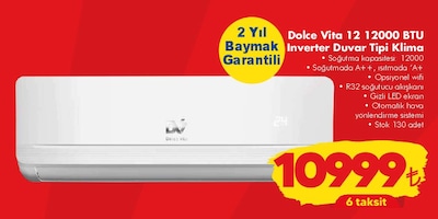 Dolce Vita 12 12000 BTU Inverter Duvar Tipi Klima image