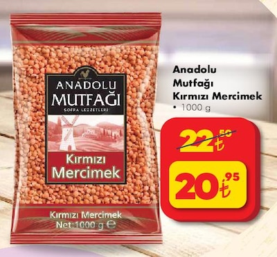 Anadolu Mutfağı Kırmızı Mercimek 1000 g image