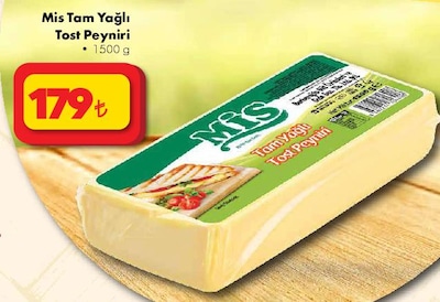 Mis Tam Yağlı Tost Peyniri 1500 g image