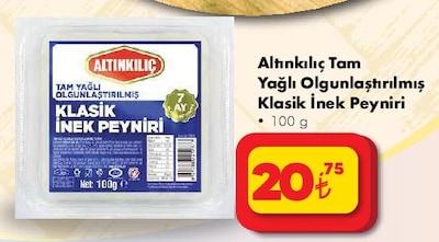 Altınkılıç Tam Yağlı Olgunlaştırılmış Klasik İnek Peyniri 100 g image