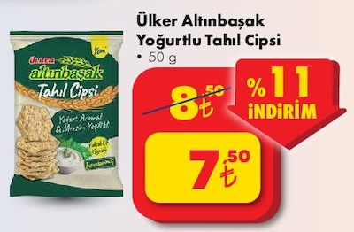 Ülker Altınbaşak Yoğurtlu Tahıl Cipsi 50 g image