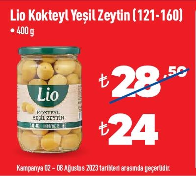 Lio Kokteyl Yeşil Zeytin (121-160) 400 g image