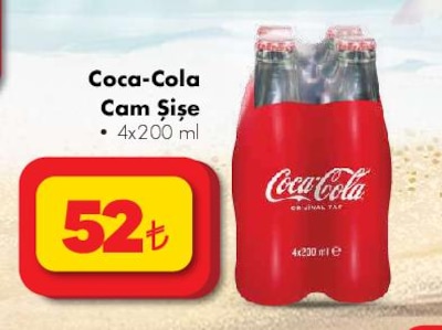 Coca-Cola Cam Şişe 4x200 ml  image