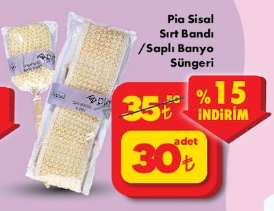 Pia Sisal Sırt Bandı/Saplı Banyo Süngeri image