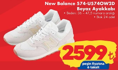 New Balance 574-U574OW2D Beyaz Ayakkabı image