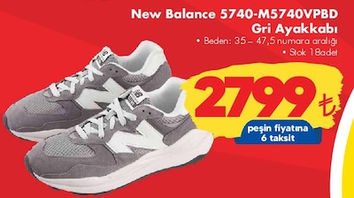 New Balance 5740-M5740VPBD Gri Ayakkabı image