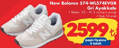 New Balance 574-WL574EVGB Gri Ayakkabı  image