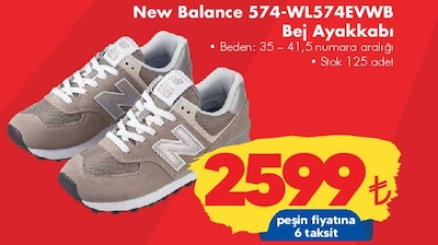 New Balance 574-WL574EVWB Bej Ayakkabı image