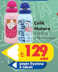 Çelik Matara Pembe/Mor 500 ml image