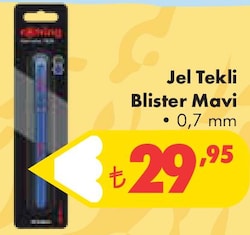 Rotring Jel Tekli Blister Mavi 0,7 mm image