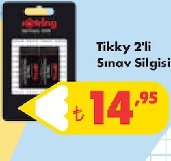 Rotring Tikky 2'li Sınav Silgisi image