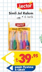 Lector Simli Jel Kalem 6 Renk image