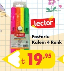 Lector Fosforlu Kalem 4 Renk image