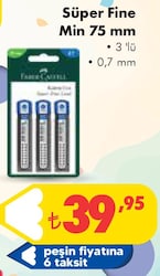 Faber Castell Süper Fine Min 75 mm 3'lü image
