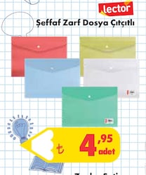 Lector Şeffaf Zarf Dosya Çıtçıtlı image