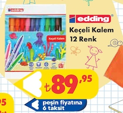 Edding Keçeli Kalem 12 Renk image
