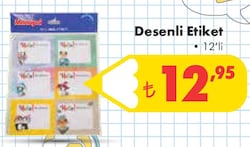 Desenli Etiket 12'li image