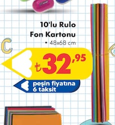 10'lu Rulo Fon Kartonlu 48x68 cm image