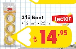 Lector 3'lü Bant 12 mm x 25 m image