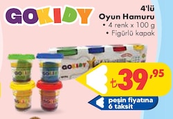 Gokidy Oyun Hamuru 4'lü 100 gr image