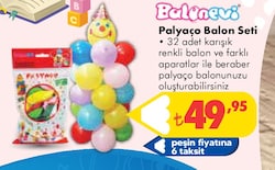 Balonevi Palyaço Balon Seti 32 Adet image