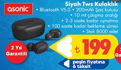 Asonic Siyah Tws Kulaklık image