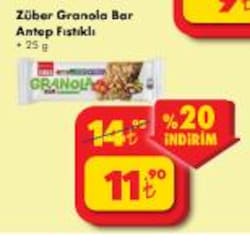 Züber Granola Bar Antep Fıstıklı 25 g  image