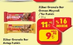 Züber Granola Bar Orman Meyveli/Yer Fıstıklı 25 g  image