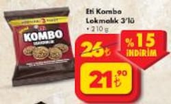 Eti Kombo Lokmalık 3'lü 210 g  image