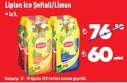 Lipton Ice Şeftali/Limon 4x1 L  image