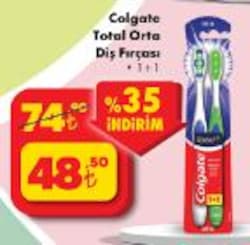 Colgate Total Orta Diş Fırçası 1+1 image