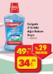 Colgate 3'lü Etki Ağız Bakım Suyu 400 ml image